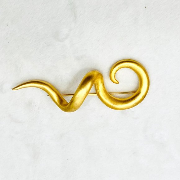 Vintage '80s Dimensional Squiggle Brooch/Pin - Picture 3 of 4